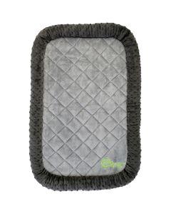 Worldwise goDog Bedzzz Bubble Plush Medium 30"X19"-Gray