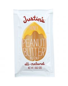 Justin's Nut Butter Justins Nut Butter Peanut Butter Blend - Honey - Squeeze Pack - 1.15 oz - case of 60