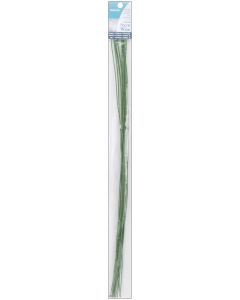 Panacea Cloth Covered Stem Wire 20 Gauge 18" 15/Pkg-Green