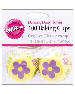 Wilton Mini Baking Cups-Dancing Daisies 100/Pkg