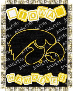 The Northwest Company Iowa baby 36"x 46" Triple Woven Jacquard Throw (College) - Iowa baby 36"x 46" Triple Woven Jacquard Throw (College)