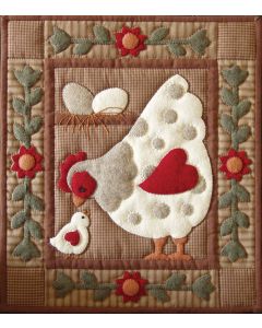 Rachel's Of Greenfield Spotty Hen Wall Quilt Kit-13"X15"