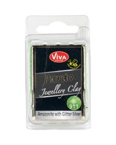 Viva Decor PARDO Jewelry Clay 56g-Amazonite W/Silver Glitter