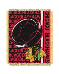 The Northwest Company Blackhawks  48x60 Triple Woven Jacquard Throw - Double Play Series