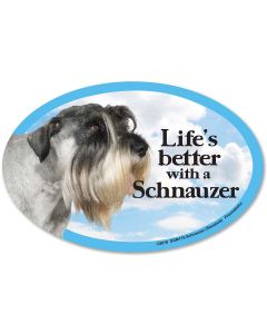 Prismatix Decal Cat & Dog Magnets-Miniature Schnauzer