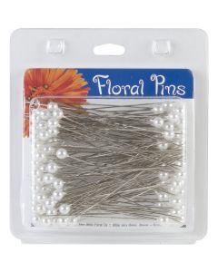 Darice Floral Pins 3" 144/Pkg-Pearl White