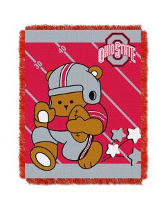 The Northwest Company Ohio State  College Baby 36x46 Triple Woven Jacquard Throw - Fullback Series