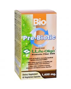 Bio Nutrition Inc Pre-Biotic Fiber - Llife-Oligo - 1400 mg - 60 Vegetarian Capsules