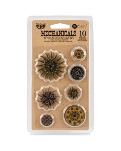 Prima Marketing Finnabair Mechanicals Metal Embellishments-Steampunk Gears 10/Pkg