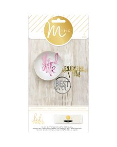 American Crafts Minc Die-Cut Phrases 4/Pkg-