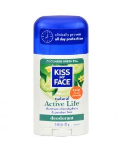 Kiss My Face Deodorant Active Life Cucumber Green Tea Aluminum Free - 2.48 oz