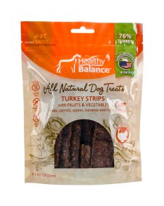 Ethical Pets Healthy Balance Dog Treats 4.5oz-Turkey Strips Fruit & Veggie