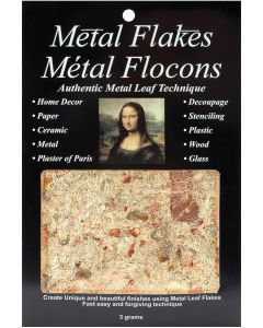 Speedball Art Products Mona Lisa Metal Leaf Flakes 3g-Variegated Gold