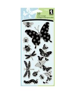 Inkadinkado Clear Stamps 4"X8"-Patterned Bugs