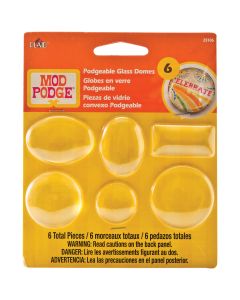 Plaid:Craft Mod Podge Podgeable Shapes 6/Pkg-Glass Domes