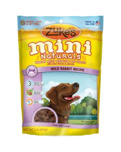 Zuke's Mini Naturals Moist Miniature Treat for Dogs Wild Rabbit 1 lbs.