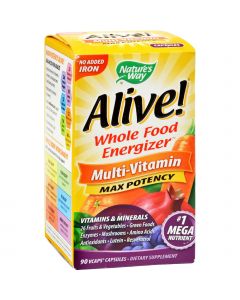 Nature's Way Alive Whole Food Energizer Mult-Vitamin - 90 Vcaps