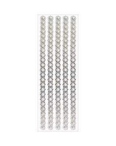 Multicraft Imports MultiCraft Jewel Border Stickers -White Pearl Floral