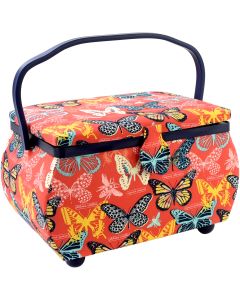 Prym Sewing Basket Rectangle-12.75"X7.625"X7.75" Butterflies Print