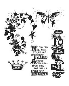Stampers Anonymous Tim Holtz Cling Stamps 7"X8.5"-Fairy Tale Frenzy