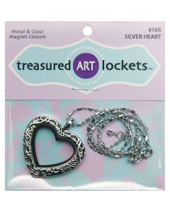 Quilled Creations Jewelry Locket-Silver Heart