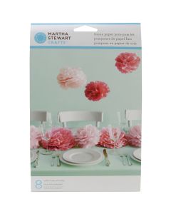 Martha Stewart Tissue Paper Pom-Pom Kit Makes 8-Pink