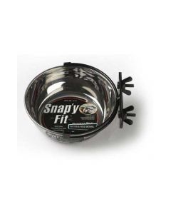 Midwest Stainless Steel Snap'y Fit Water and Feed Bowl 20 oz Stainless Steel 6" x 6" x 2.5"