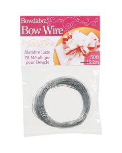 Darice Bowdabra Bow Wire 50'-Silver