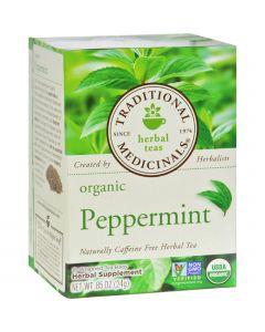 Traditional Medicinals Organic Peppermint Herbal Tea - 16 Tea Bags