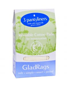 Gladrags Pantyliner Organic Undyed Cotton - 3 Pack