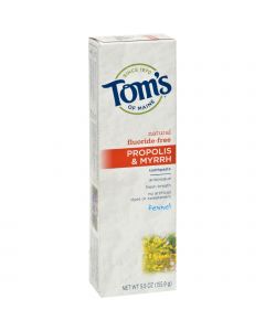 Tom's of Maine Propolis and Myrrh Toothpaste Fennel - 5.5 oz - Case of 6