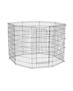 Midwest Life Stages Pet Exercise Pen with Door 8 Panels Black 24" x 48"