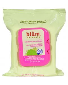 Blum Naturals Daily Cleansing and Makeup Remover Towelettes Pro Age - 30 Towelettes - Case of 3