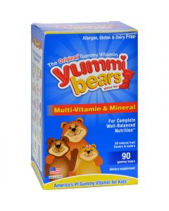 Hero Nutritional Products Hero Nutritionals Yummi Bears Multi-Vitamin and Mineral Fruit - 90 Gummies