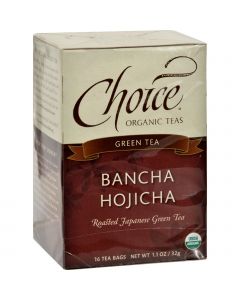 Choice Organic Teas Ban-Cha Toasted Green Tea - 16 Tea Bags - Case of 6