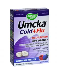 Nature's Way Umcka Cold Plus Flu Berry - 20 Chewables