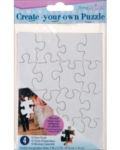 Darice Create Your Own Puzzle 16 Pieces 4"X5" 4/Pkg-