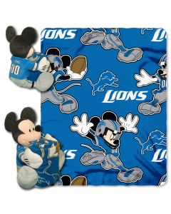 The Northwest Company Lions -Disney 40x50 Fleece Throw w/ 14" Plush Mickey Hugger