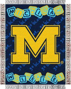 The Northwest Company Michigan baby 36"x 46" Triple Woven Jacquard Throw (College) - Michigan baby 36"x 46" Triple Woven Jacquard Throw (College)