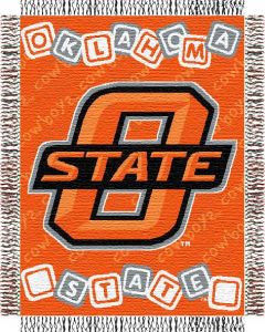 The Northwest Company Oklahoma State baby 36"x 46" Triple Woven Jacquard Throw (College) - Oklahoma State baby 36"x 46" Triple Woven Jacquard Throw (College)
