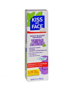 Kiss My Face Toothpaste - Triple Action - Anticvty Fluorid - Paste - 4.5 oz