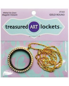 Quilled Creations Jewelry Locket-Gold Round