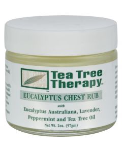 Tea Tree Therapy Eucalyptus Chest Rub Eucalyptus Australiana Lavender Peppermint and Tea Tree Oil - 2 oz
