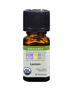 Aura Cacia Organic Essential Oil - Lemon - .25 oz