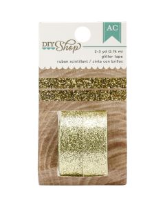 American Crafts DIY Shop 2 Decorative Tape 3yd Rolls 2/Pkg-Gold Glitter