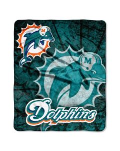 The Northwest Company DOLPHINS  "Roll Out" 50"x60" Raschel Throw (NFL) - DOLPHINS  "Roll Out" 50"x60" Raschel Throw (NFL)