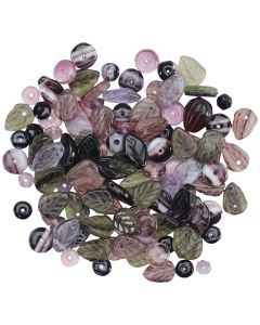 Mode International Square Tube Glass Beads 2oz-Sweep Fall Mix