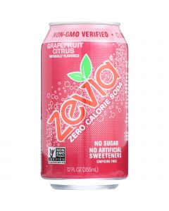 Zevia Soda - Zero Calorie - Grapefruit Citrus - Can - 6/12 oz - case of 4