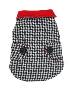 Bh Pet Gear Tweed Pea Coat Extra Small 11"-13"-Houndstooth