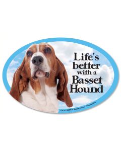 Prismatix Decal Cat & Dog Magnets-Basset Hound